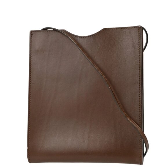 Hermes Havane Box Calf Onimaitou Shoulder Bag Pochette 124200 - Picture 1 of 10